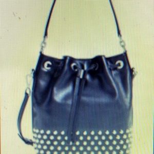 AUTHENTIC MICHAEL KORS BLACK STUDDED BUCKET BAG
